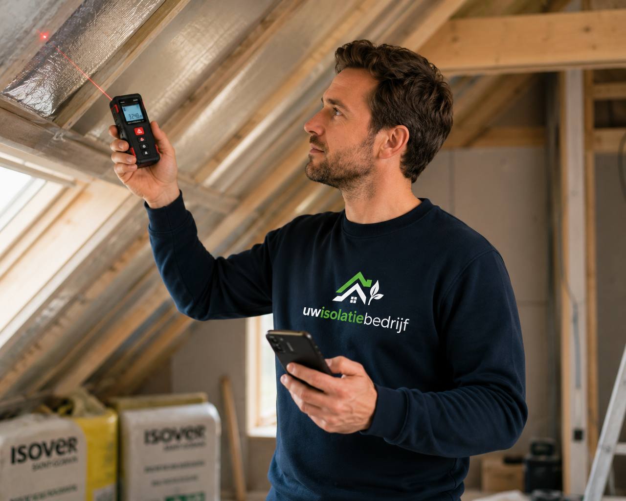 Adviseur die met woningdata een onderbouwd verkoopgesprek voert