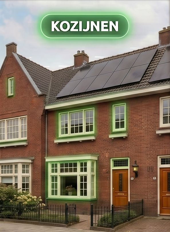 Woning met geaccentueerde kozijnen
